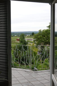 Terrasse - Blick zum Weinberg